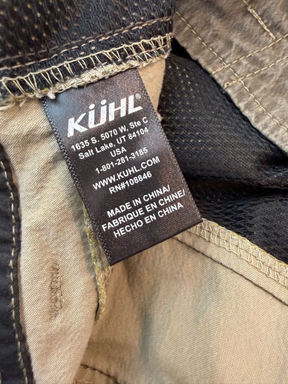 KUHL Men's Ramblr Shorts Size 36 Vintage Patina Dye Khaki Brown 10" Inseam - Picture 7 of 8
